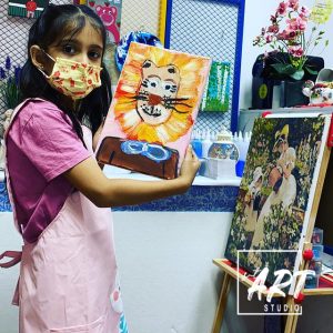 Student acrylic painting created at stART Studio