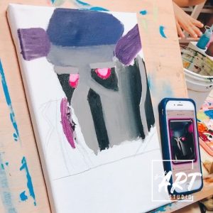 Student acrylic painting created at stART Studio