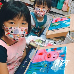 Student acrylic painting created at stART Studio