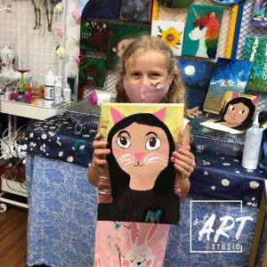 Student acrylic painting created at stART Studio