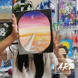 Student acrylic painting created at stART Studio