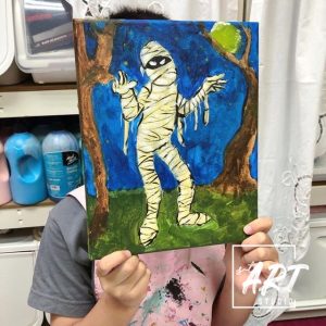 Student acrylic painting created at stART Studio