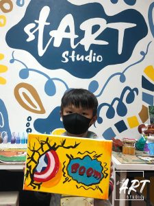Student acrylic painting created at stART Studio