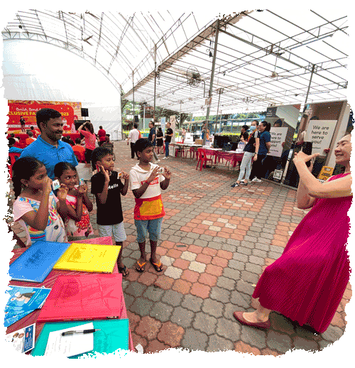 Ms Elfin speaking at the Inclusive Family Day event in Bukit Batok East