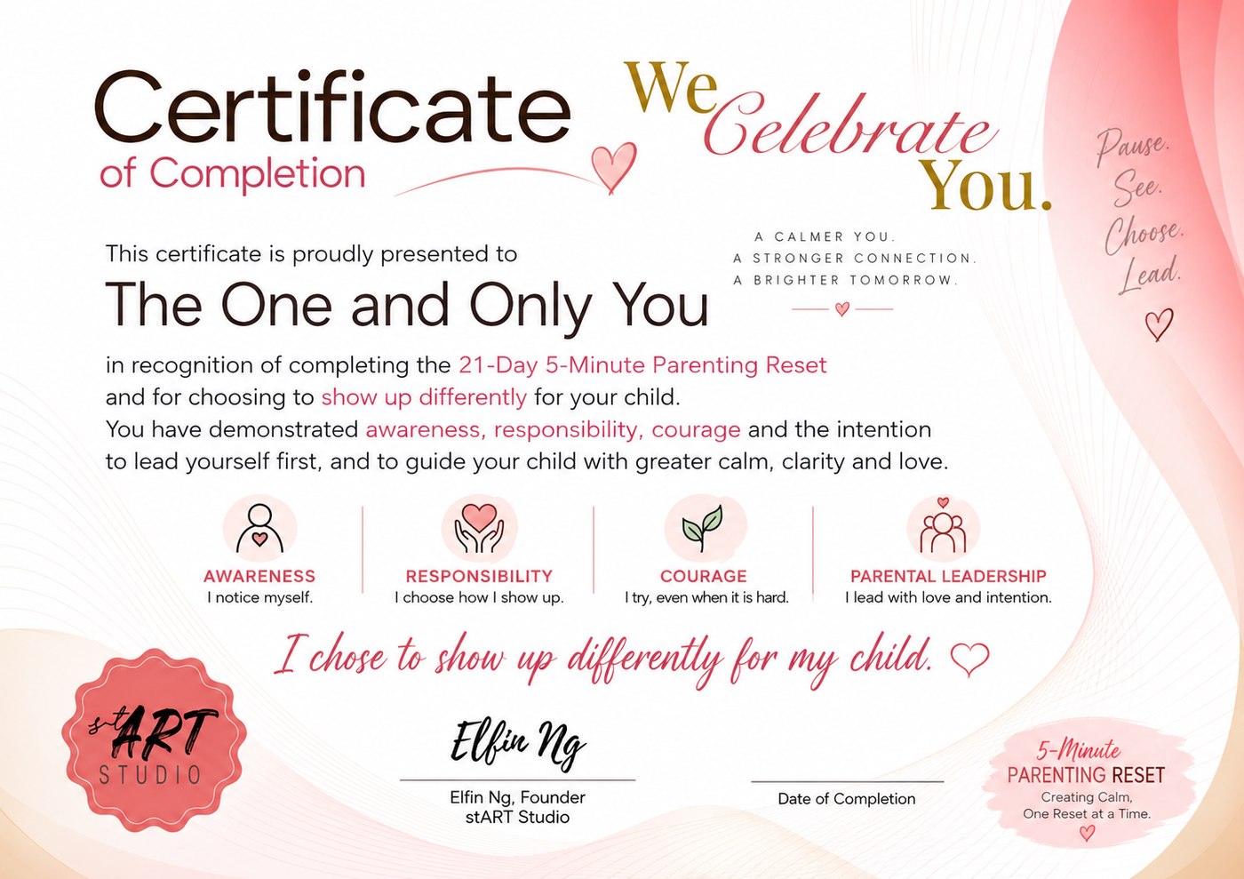 Parenting Reset Certificate