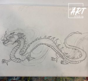 Sketch Art of Dragon