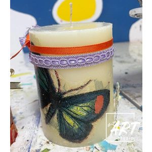 Candle art butterfly
